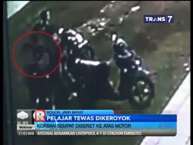 Pengeroyokan yang Menewaskan Pelajar SMA di Bogor Terekam CCTV