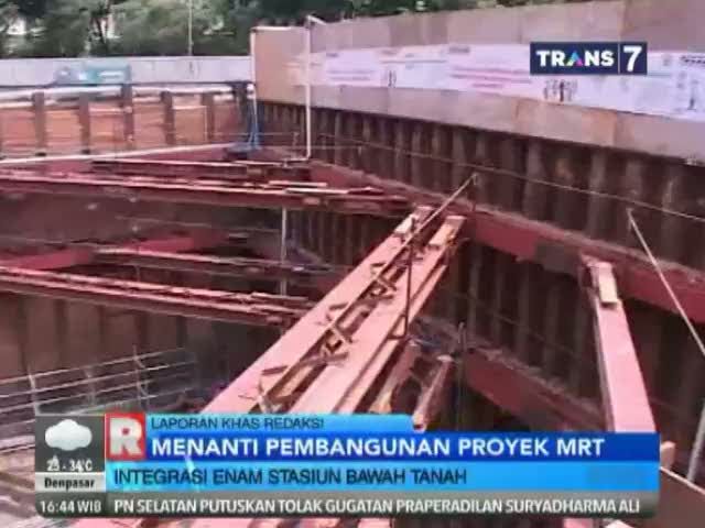 Pengeboran Bawah Tanah untuk MRT Masih Dilakukan 