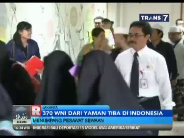 370 WNI dari Yaman Tiba di Indonesia