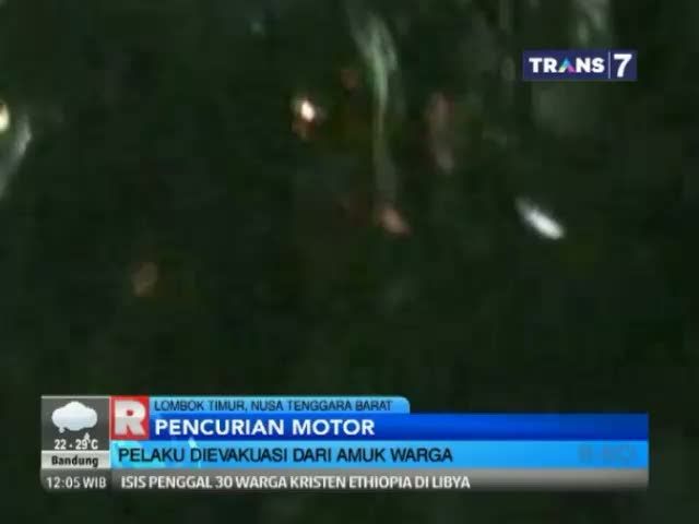 Warga Kepung Pencuri Motor di Rumah Warga 