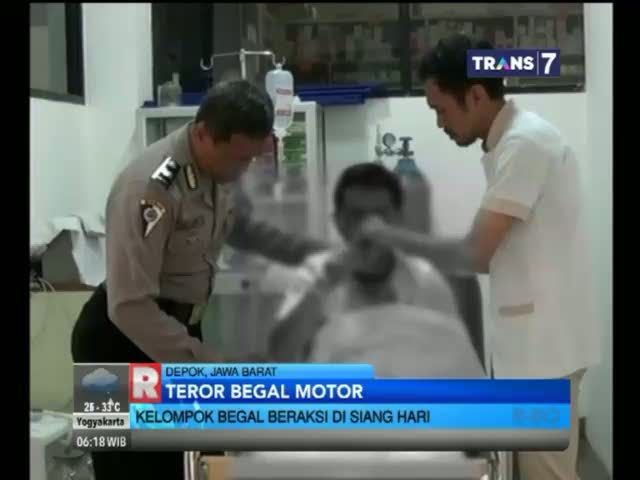 Begal Motor Rampok Uang Setoran SPBU di Depok