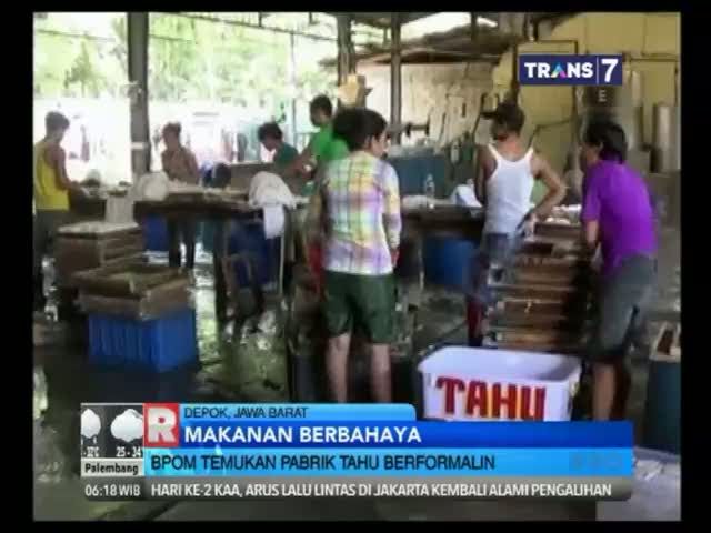 BPOM Temukan Pabrik Tahu Berformalin