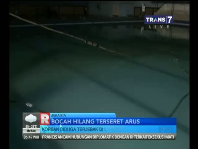 Bocah Hilang Terseret Arus di Kolam Renang