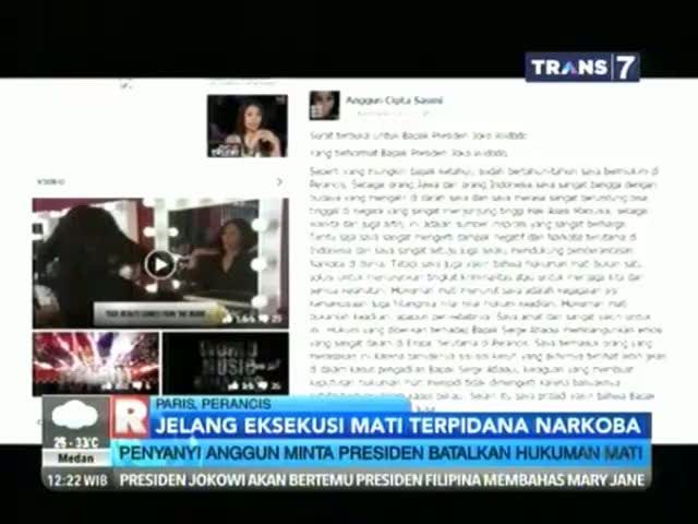 Penyanyi Anggun Tolak Hukuman Mati Serge 
