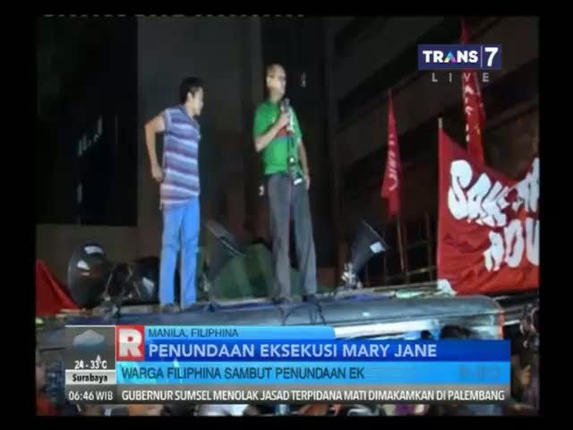 Warga Filipina Sambut Penundaan Eksekusi Mati Mary Jane