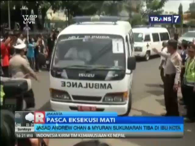 Jasad Andrew Chan dan Myuran Sukumaran Tiba di Ibukota