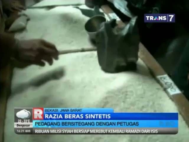 Razia Beras Sintetis di Bekasi