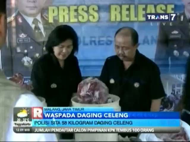 Polisi Amankan 58 Kilogram Daging Celeng
