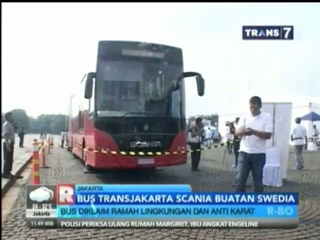 Bus TransJakarta Buatan Swedia Diluncurkan