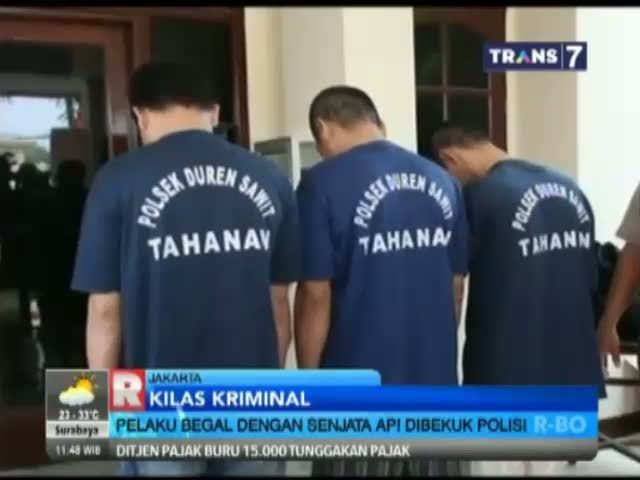 Pelaku Begal dengan Senpi Dibekuk Polisi