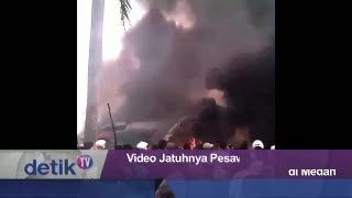 Ini Video Amatir Jatuhnya Pesawat Hercules C-130 di Medan