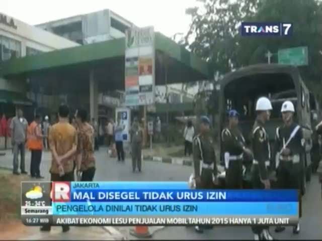 Tidak Urus Izin, Mal Tebet Disegel