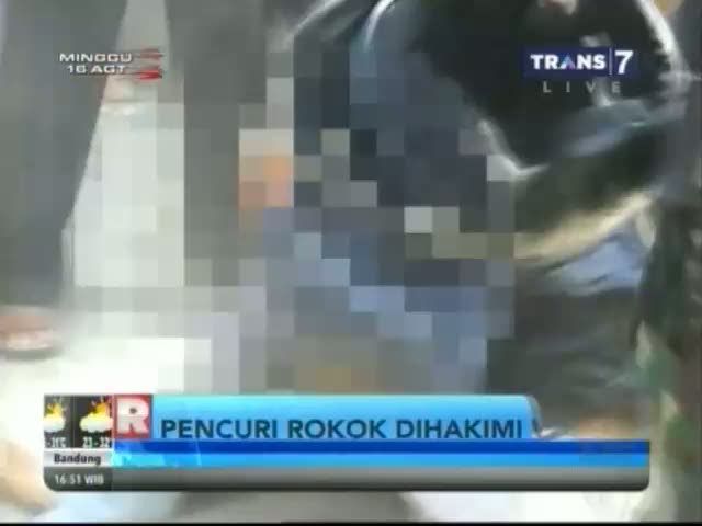 Pencuri Rokok Nyaris Dibakar Warga