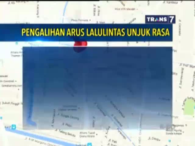 Unjuk Rasa Buruh, Arus Lalu Lintas Dialihkan