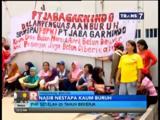Ribuan Buruh di Rumahkan 