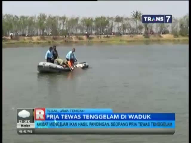 Mengejar Hasil Pancingannya, Pria Ini Tewas Tenggelam 