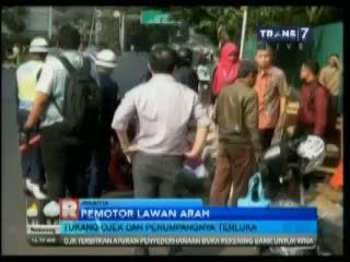 Nekat Lawan Arah, Akhirnya Tabrakan 