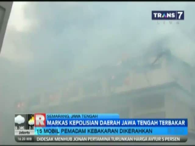 Mapolda Jawa Tengah Terbakar