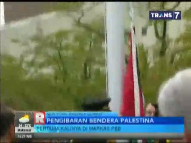 Bendera Palestina Berkibar di PBB