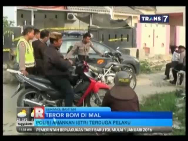 Polisi Amankan Istri Pelaku Teror Bom di Mall