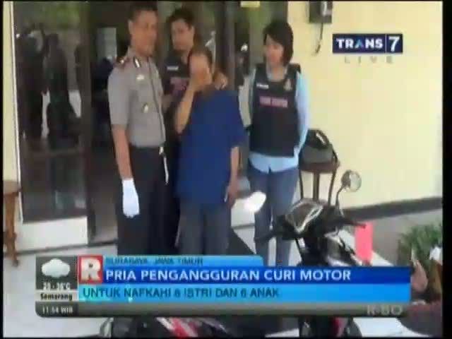 Pria 6 Istri, 6 Anak Mencuri Motor
