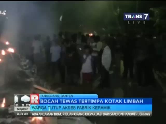Bocah Tewas Tertimpa Kotak Limbah 