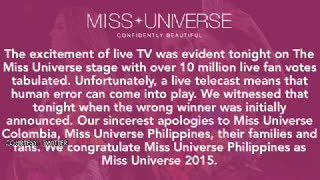 Pihak Penyelenggara Miss Universe Minta Maaf