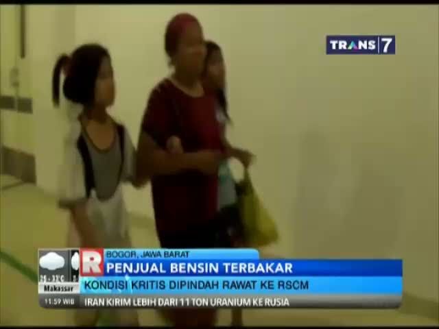 Di Duga Tersambar Api Dari Rokok Saat Menjual Bensin