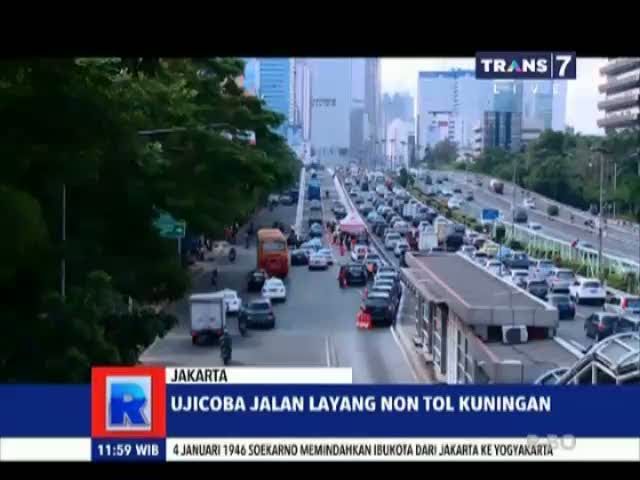 Uji Coba Jalan Layang Non Tol Kuningan