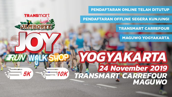 Transmart Carrefour Maguwo Yogyakarta Joy Run Walk Shop 2019