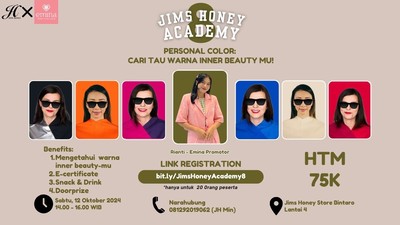 JIMS HONEY ACADEMY 8: PERSONAL COLOR “Cari Tau Warna Inner Beauty Mu!”