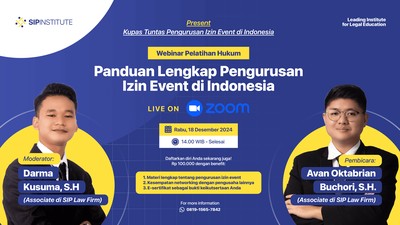 Webinar Pelatihan Hukum: Panduan Lengkap Pengurusan Izin Event di Indonesia