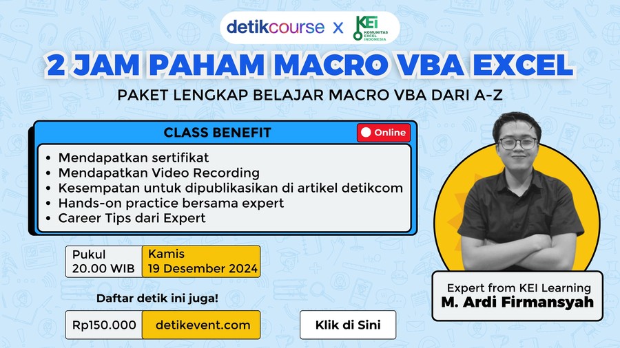 detikcourse: 2 Jam Paham Macro VBA Excel