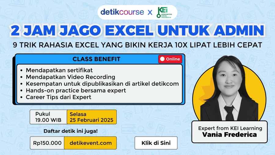 detikcourse: Kelas Excel untuk Admin