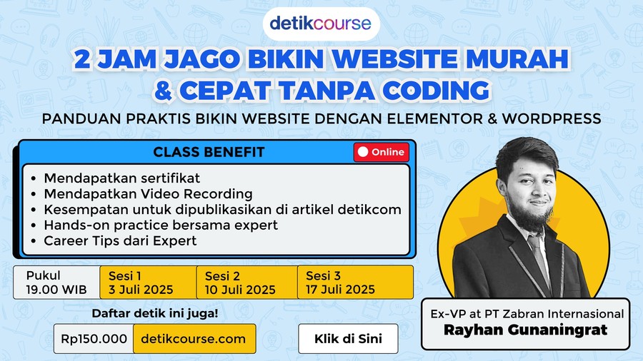 detikcourse: Kelas 2 Jam Bikin Website Tanpa Coding