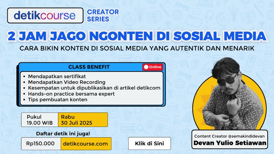 detikcourse : 2 Jam Jago Ngonten Bareng Devan Bikin Storytelling Kontenmu Autentik