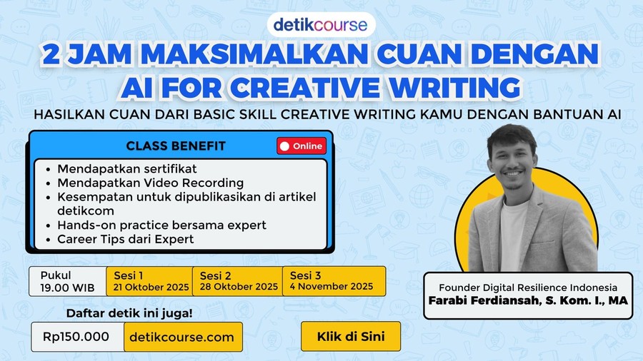 detikcourse: 2 Jam Maksimalkan Cuan dengan AI for Creative Writing