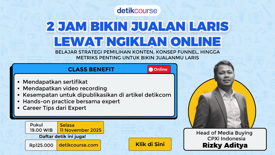 detikcourse: 2 Jam Bikin Jualan Laris Lewat Ngiklan Online
