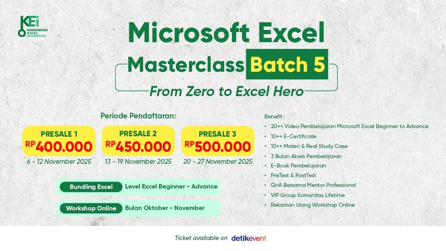 EXCEL MASTERCLASS BATCH 5 - NOVEMBER