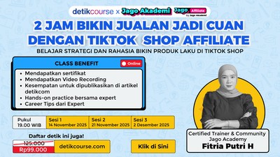 detikcourse: 2 Jam Bikin Jualan Cuan dengan Tiktok Shop Affiliate