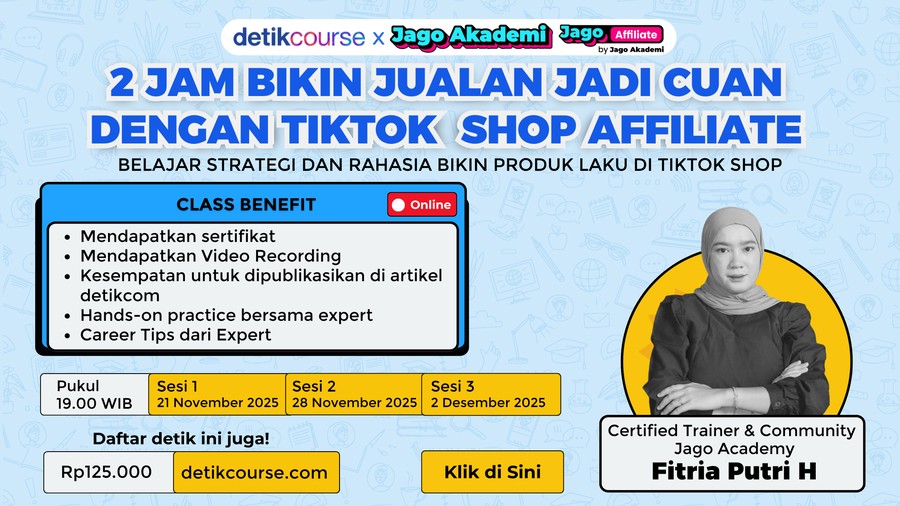 detikcourse: 2 Jam Bikin Jualan Cuan dengan Tiktok Shop Affiliate