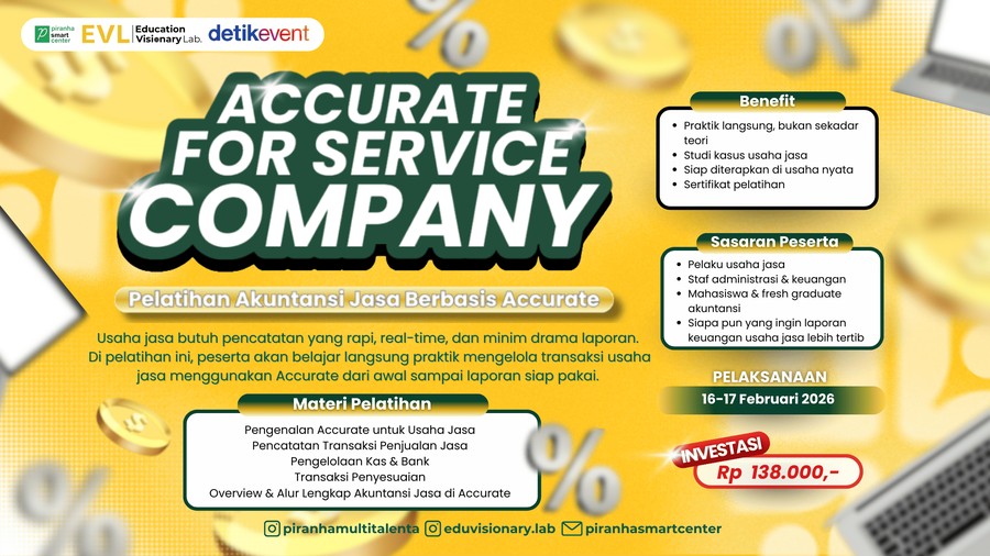 ACCURATE FOR SERVICE COMPANY: Pelatihan Akuntansi Jasa Berbasis Accurate