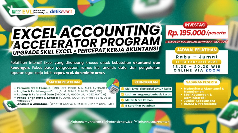 Excel Accounting Accelerator Program: Upgrade Skill Excel, Percepat Kerja Akuntansi