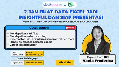 detikcourse : ⁠⁠⁠2 Jam Buat Data Excel Jadi Insightful dan Siap Presentasi