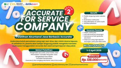 ACCURATE FOR SERVICE COMPANY: Pelatihan Akuntansi Jasa Berbasis Accurate Batch 2