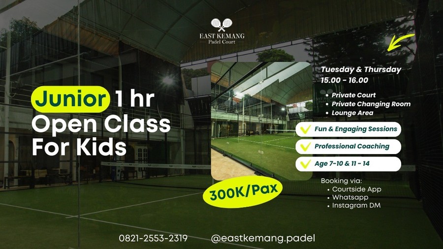 East Kemang Padel Court - Junior 1 Hour Open Class for Kids