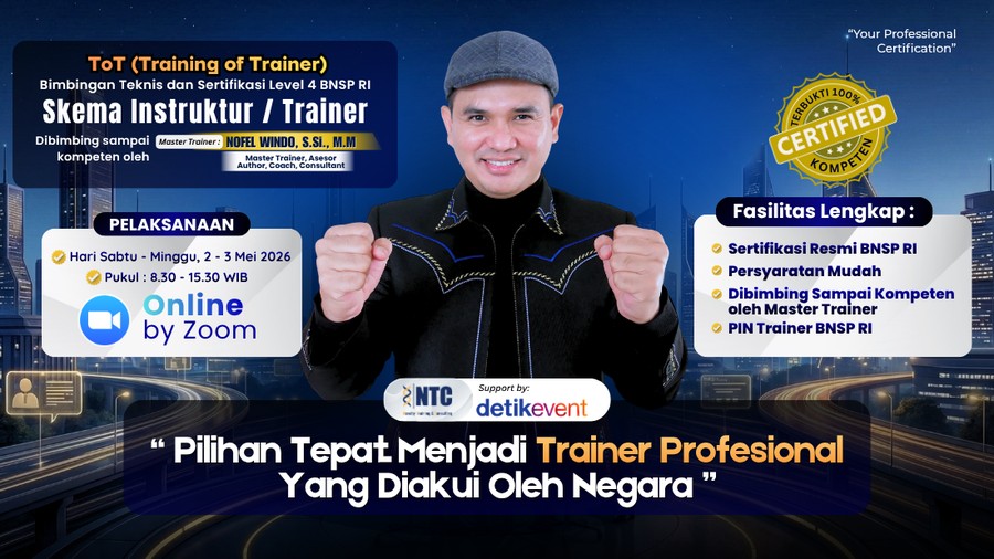 Training of Trainer & Sertifikasi Level 4 BNSP RI - Skema Instruktur / Trainer