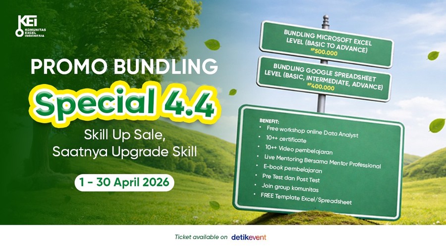 PROMO BUNDLING SPECIAL 4.4 EXCEL DAN SHEETS