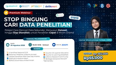 Premium Webinar: Cari Data Penelitian Lebih Cepat dengan Data Sekunder