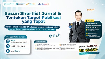 Premium Webinar: Susun Shortlist Jurnal & Tentukan Target Publikasi yang Tepat